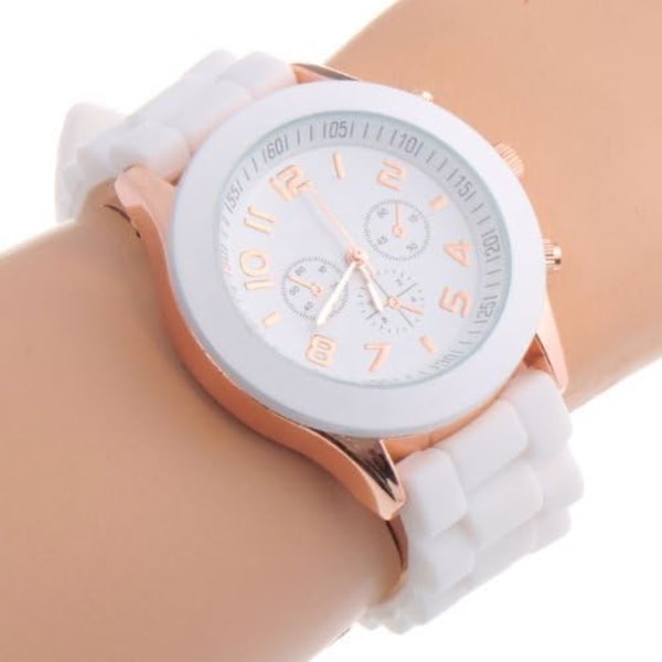 Unisex Silikon Gel Keramisk stil Jelly Band Klassisk Klokke Svart
