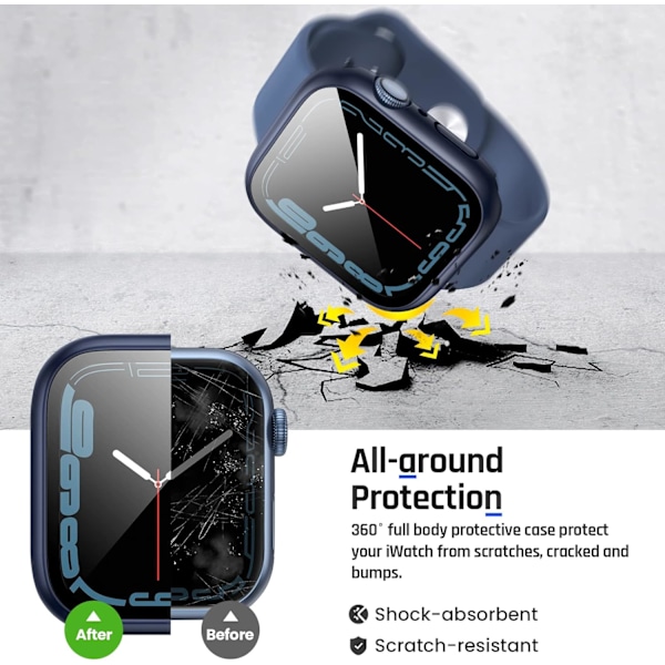2 i 1 Vandtæt Etui til Apple Watch Series 8