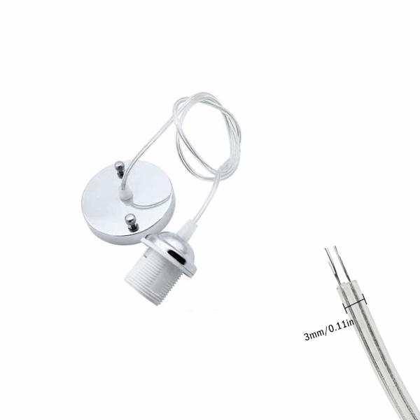 10M 28AWG Elektrisk Ledning, 2-leder Transparent PVC-kabel (3MM)