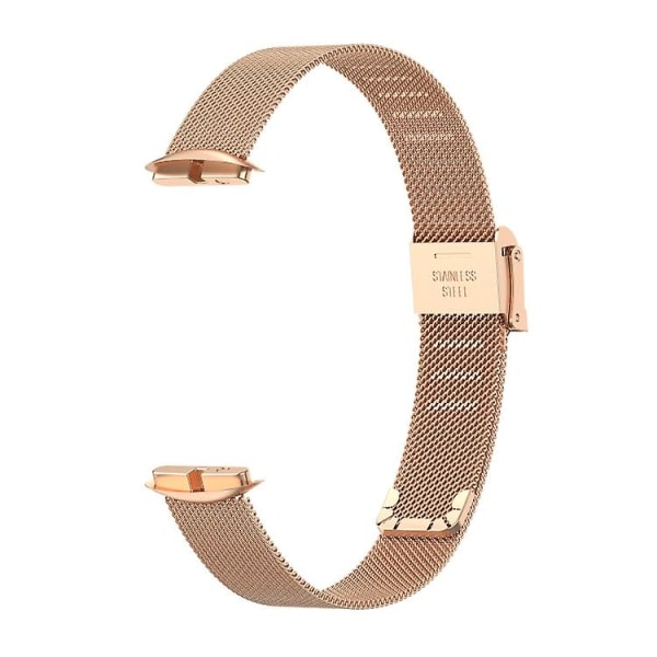 For Fitbit Luxe Clip-on Metal Watch Band FXG Rose Gold