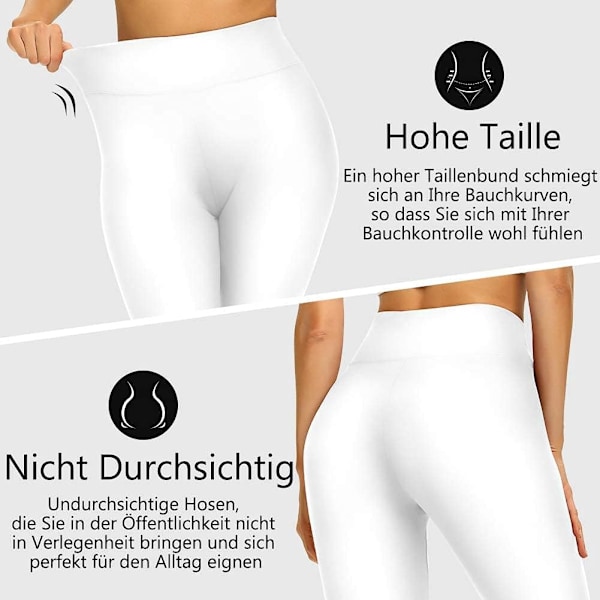 Dam Leggings Långa Hög Midja Kvinnor Mjuka Opaque Byxor Super Stretch