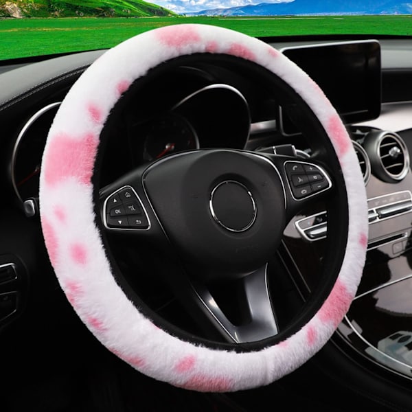 Boho rattmuff med livlig kort plysch. Universell passform