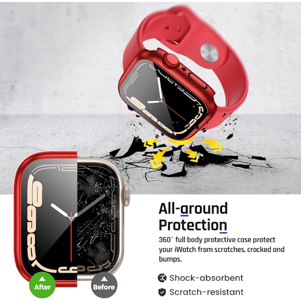 2 i 1 vattentätt fodral för Apple Watch-skärm