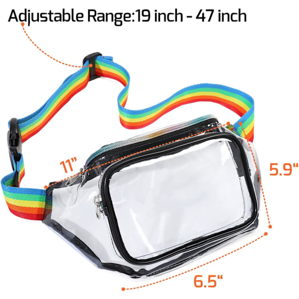 Fanny Pack, Veckle Klar Fanny Pack Vattentät Söt midja