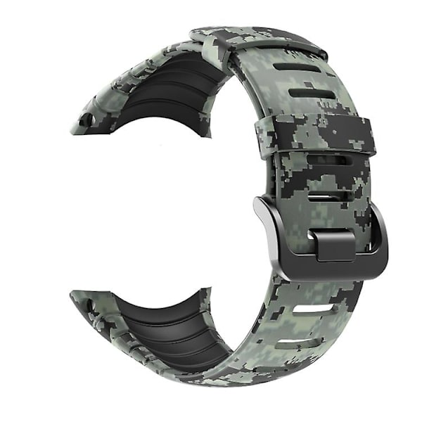 För Suunto Core Tpu Printed Watch Band HXQ Black Camouflage