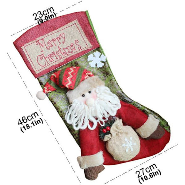 3-pack julstrumpor 18 tum stora lyxiga julstrumpor jul