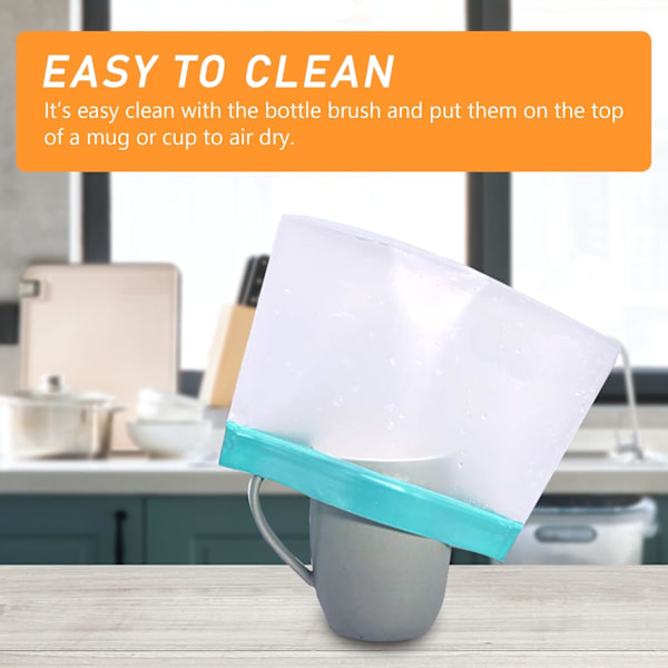 Gjenbrukbare matlagringsposer - 10-pakning BPA-frie Ziplock/fryseposer (2