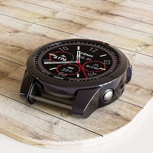 Yhteensopiva Garmin Fenix 7, Fenix 7S, Fenix 7X -kotelon kanssa, pehmeä pinnoitettu TPU-suojapuskurikotelo GM Fenix 7 -älykellosarjan lisävarusteille (Fenix