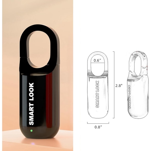 Smart fingeravtryckslås, uppladdningsbart litet skåplås för skolgymsskåp, biometrisk nyckellöst fingeravtryckslås, elektroniskt fingeravtryck