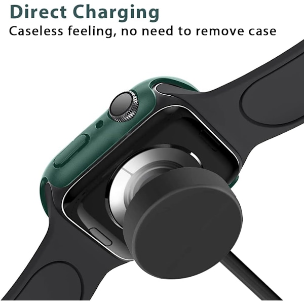 Kompatibel med Apple Watch Series 7 41mm, etui med hærdet glas