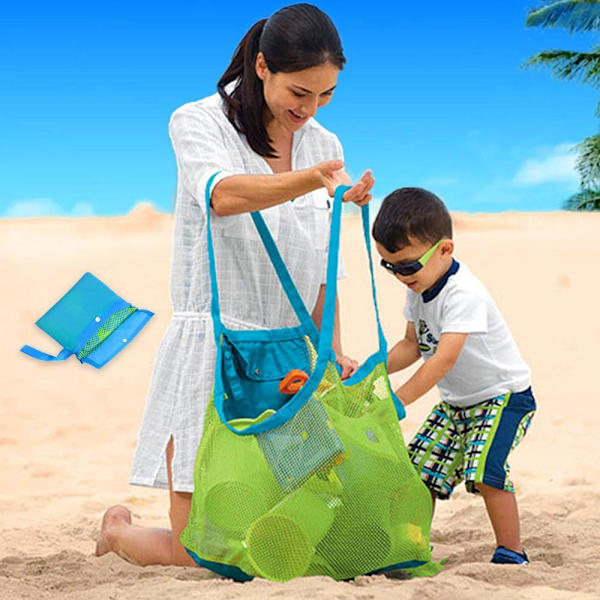 Mesh Strandväska för Sandleksaker Extra Large (1 Styck), Kids Sea
