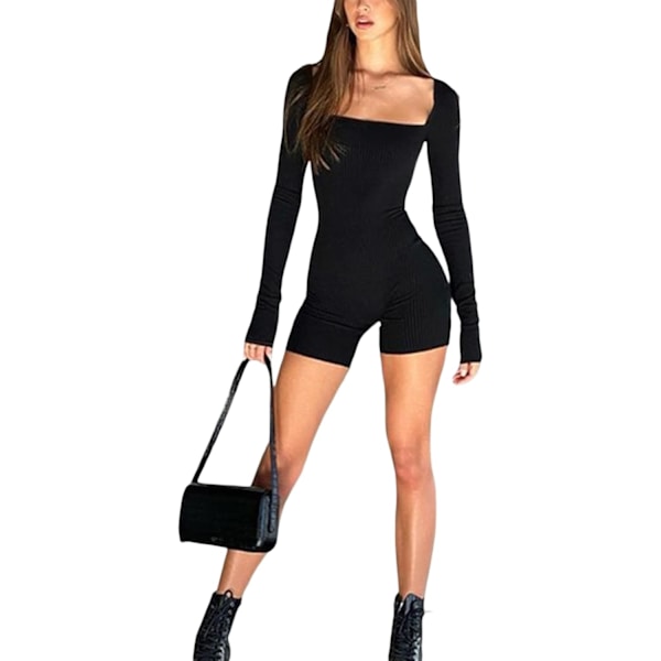 Jumpsuits til kvinder Bodycon Short Si Strikket Button Up Romper One Piece Tie Dye