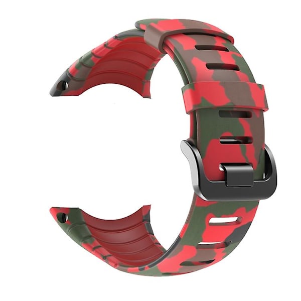 För Suunto Core Tpu Printed Watch Band HXQ Red Camouflage