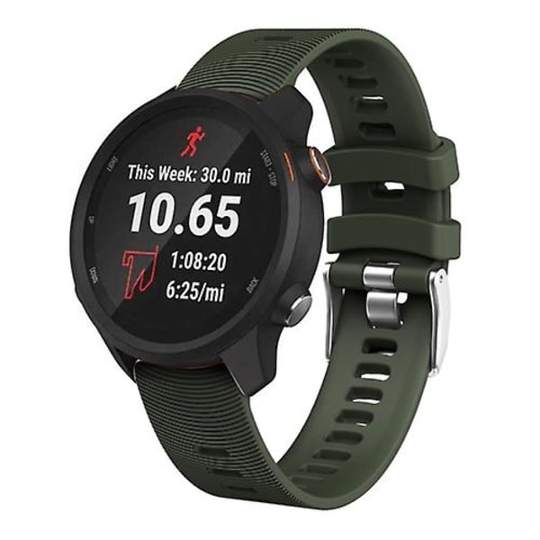 Smart Watch Silikone Rem til Garmin Forerunner 245 ENK Army Green