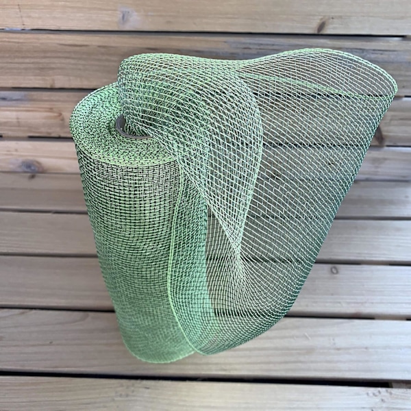 Mosgrøn efterårs deko mesh - 10\" x 10 yards, St. Patrick's Day, efterårsindretning,