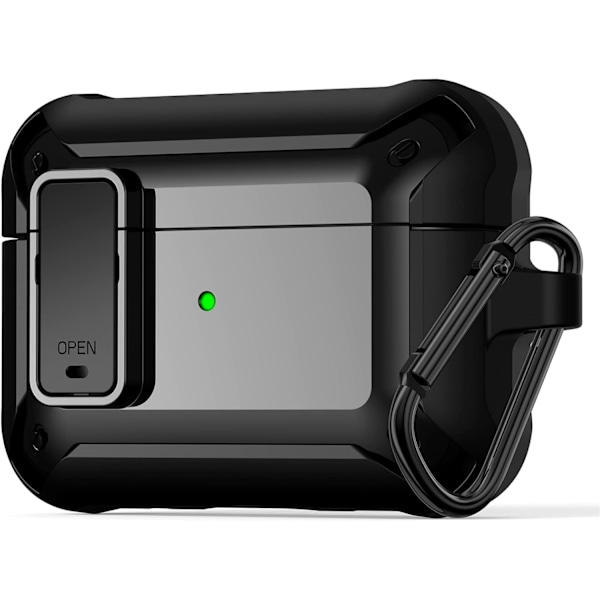 Airpod Pro 2 fodralöverdrag 2022 med Secure Lock Clip