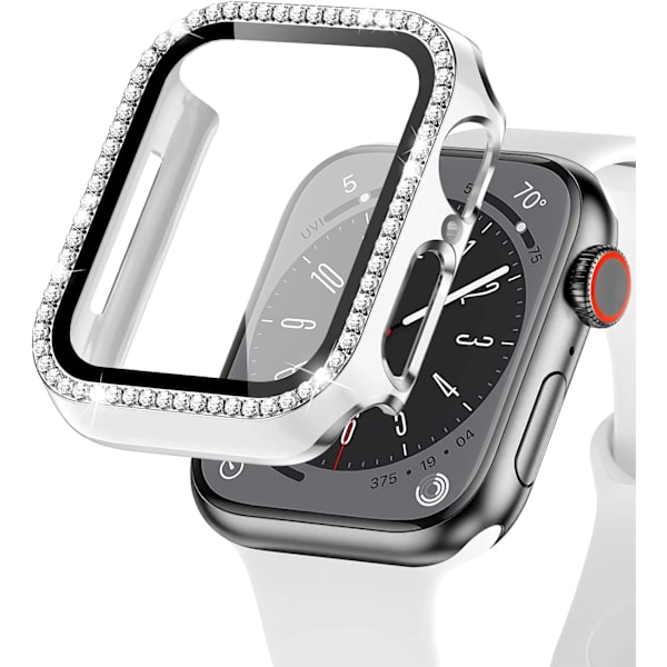 2-pack fodral för Apple Watch SE/6/5/4 44mm, Crystal Bling