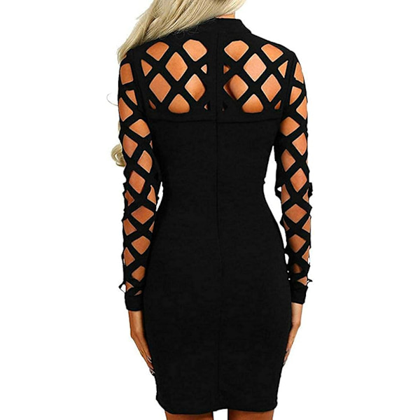 Kvinders Udhulede Kjole Bandage Clubwear Langærmede Bodycon Kjoler