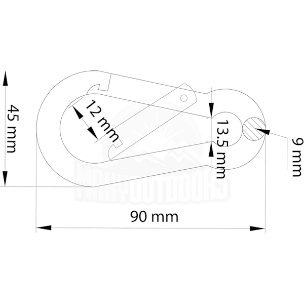 Heavy Duty Karabinhager - 3,5\" 660LB Vægtkapacitet pr. Klip - Stærke