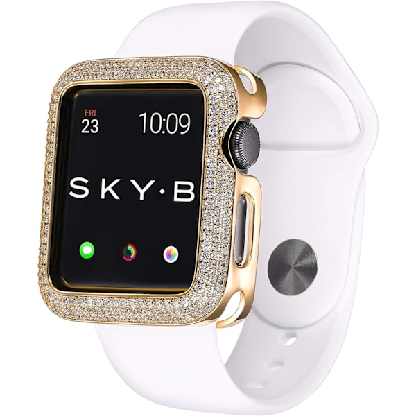 Kolminkertainen Halo Keltainen Kultainen Suojakotelo Apple Watch Series 1, 2, 3, 4, 5 -laitteille - 38mm