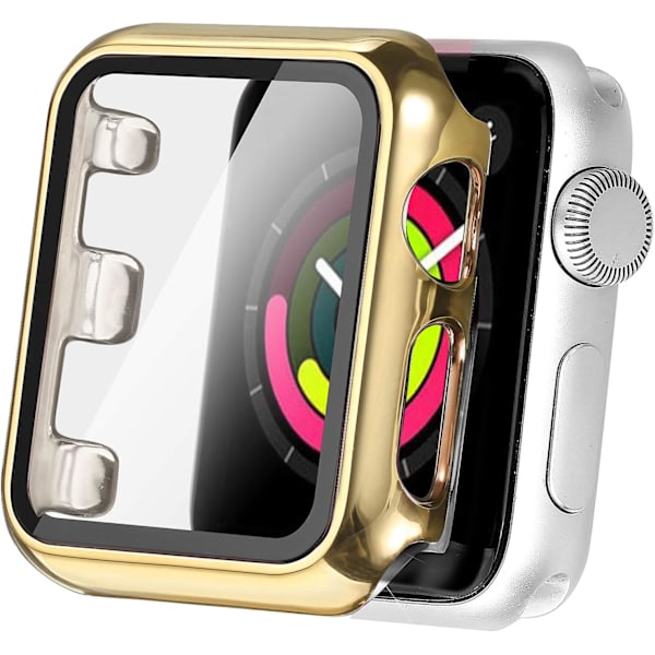 44mm etui kompatibelt med Apple Watch -rem med indbygget hærdet glas