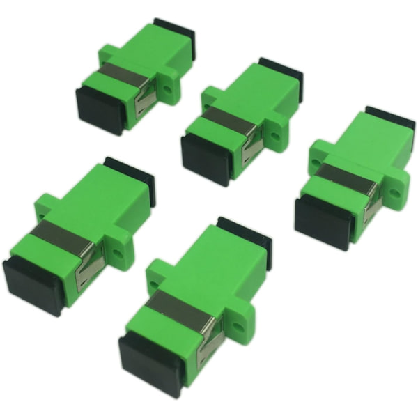 Enkelmodsfibersoptisk adapter - Grön 5-pack