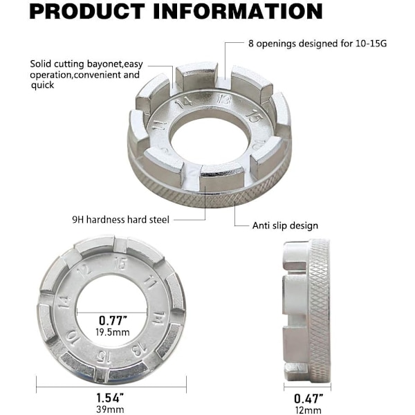 Ekernyckel - 8-veis sykkelhjul-treningsverktøy for hjulspenning