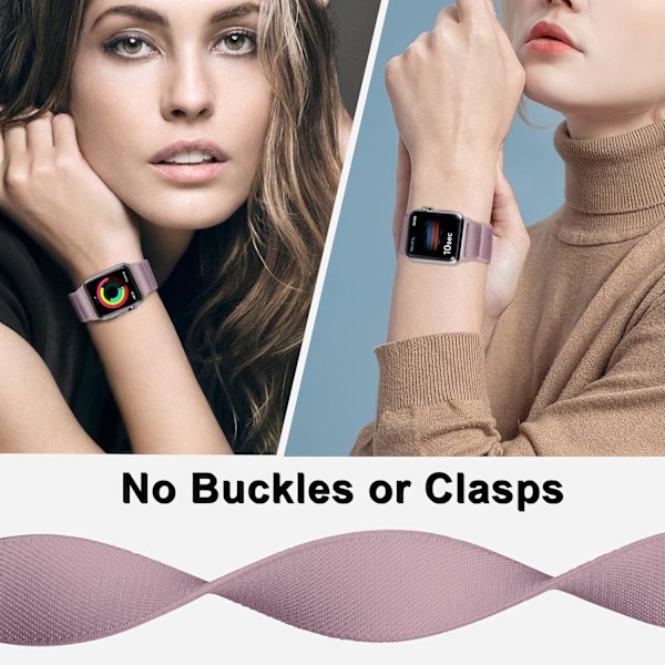 Strækbare nylon solo-remme, der er kompatible med Apple Watch