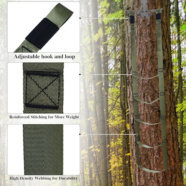 Klatre hjelpemiddel for jakt - 5-trinns webbing stige