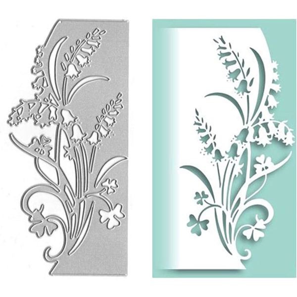 Blomsterblad Metal Die Cuts, Glory Flower Lace Bells Edge Cutting Dies Cut Stencils