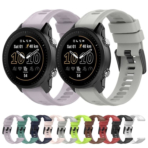 Til Garmin Fenix 6 Sapphire Gps 22mm Solid Color Silikonurrem QOO Lime Color