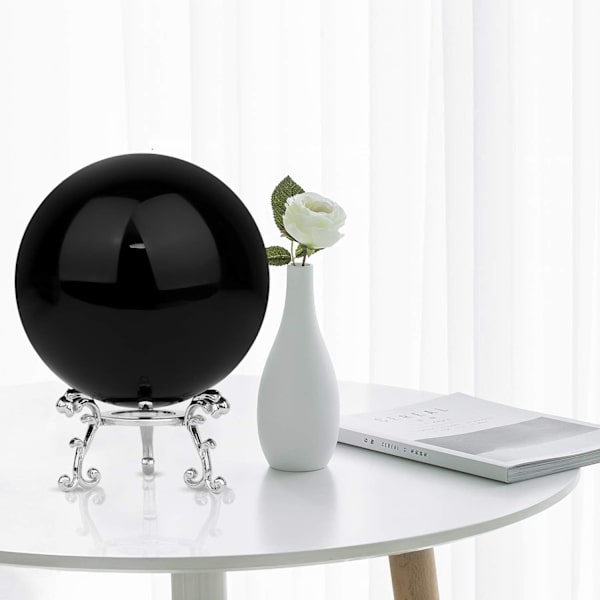 80mm/3,15\" Top K9 Kristallkula med stilren metallisk ställning och mikrofiberrengöring