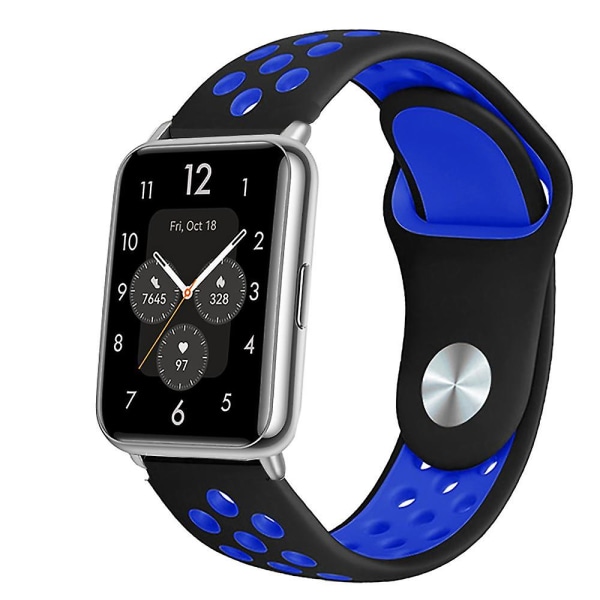 Silikone rem til Huawei Watch Fit 2 Band Active Classic Smartwatch Tilbehør Correa erstatningsbælte Huawei Watch Fit2 rem black blue
