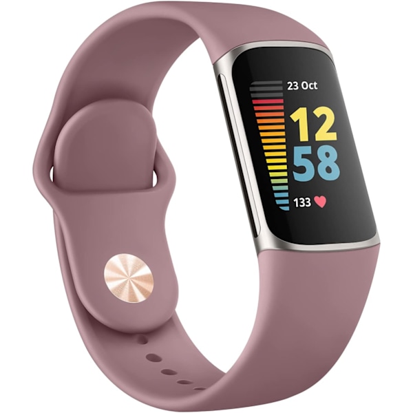 Sportrem i silikon for Fitbit Charge 5 (Smoke Purple)