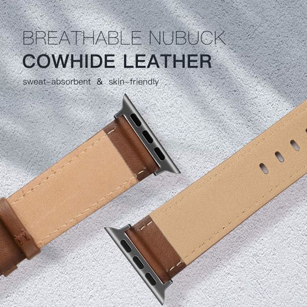 Läderband kompatibla med Apple Watch 42mm 44mm 45mm