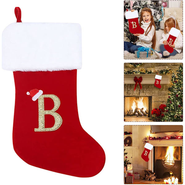 Juldekoration Jul Julgåvor Jul Alphabet Ornament Julstrumpa Julstrumpa Gåva Godis Kläder Karaktär