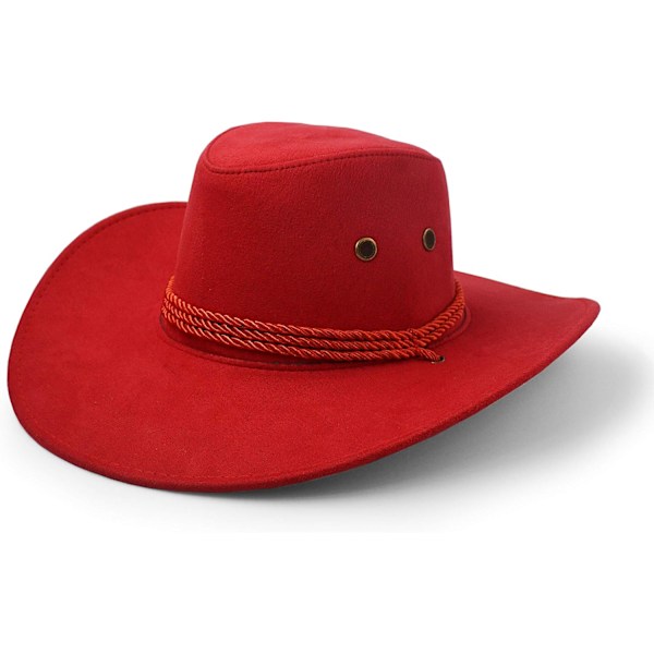 Cowboyhatt. Solhatt Faux Filt Läder Mocka Reshatt Westernhatt Utomhus Sol