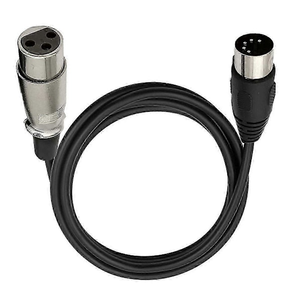 DIN 5-polet til XLR 3-polet lydkabel til matchende musikinstrumenter eller kabler med MIDI eller XLR DIN 5P han til XLR hun
