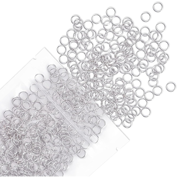 6 mm metalldelte hoppringer - Dobbel sløyfe mini ringkontakter