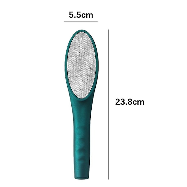 Glasfotfil Fotvård Callus Remover För Död Hud Sprickade Hälar, Professionell Pedikyr Dark Green Morandi Handle