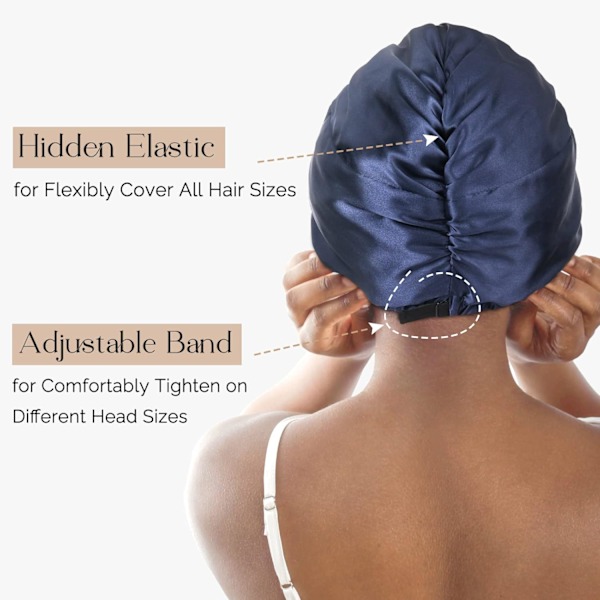 Satin Bonnet Silkes Bonnet Sovmössa för kvinnor Hårvård
