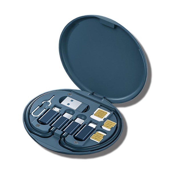 Multi-ladekabeladaptersett. USB C til Micro USB/Lightning/USB A