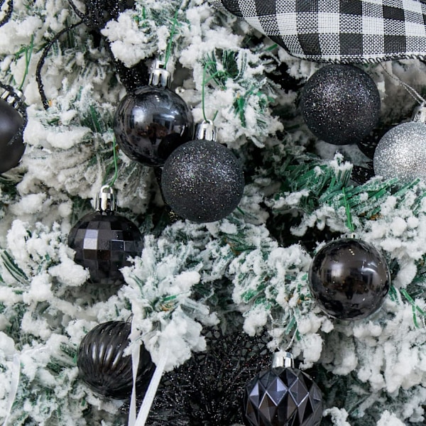 24 st julgranskulor i plast som är splitterfria, julgranshängen, dekorationer