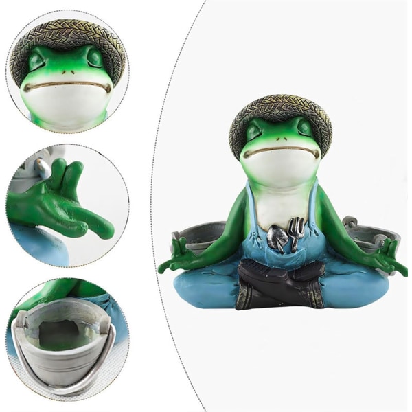 Groda Blomkruka Kruka, Harts Groda Suckulent Kruka - Groda Design Suckulent Kruka med Dräneringshål för Suckulent, Kaktus, Små Växter Groda Groda