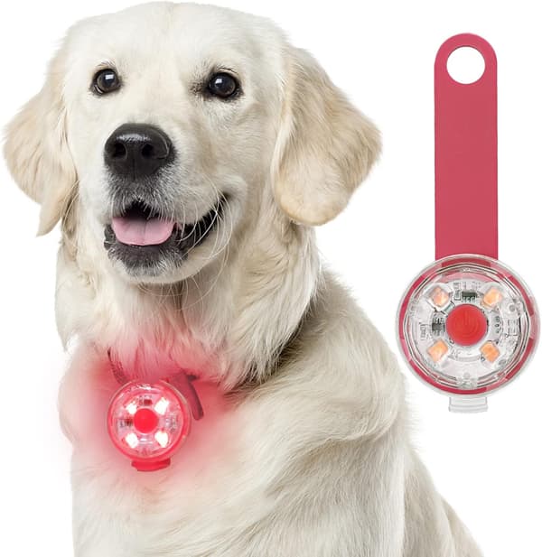 wxsp LED blinklys til hunde, katte, genopladeligt, USB, 3 blinktilstande, vandtæt, til kæledyr -
