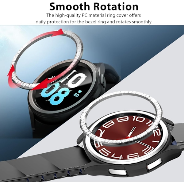 3-pack Skal för Galaxy Watch FE, Bling Ram Skyddsfodral Kompatibelt med Galaxy Watch FE (3-pack, Svart/Rosa/Lila) Svart/Rosa/Lila