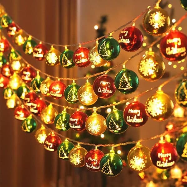 wxsp 1 stk. - 20 LED String Lights 3 meter - Elektrobelagt - Batteridrevet - Med 2 lys