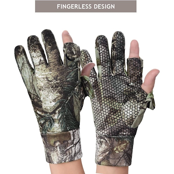 Kamouflage Camo Jakt Handskar Full Finger\\/Fingerless Handskar Pro Anti-Slip