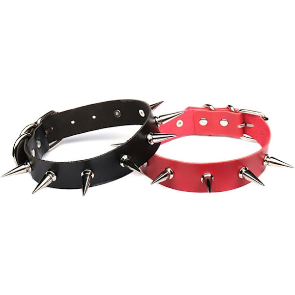 6 stk. Choker Halsbånd Punk Choker Halskjede for Kvinner Jenter Svart Pu
