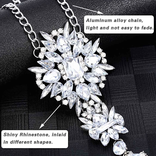 Boho Rhinestone Statement Halsband i Kristall